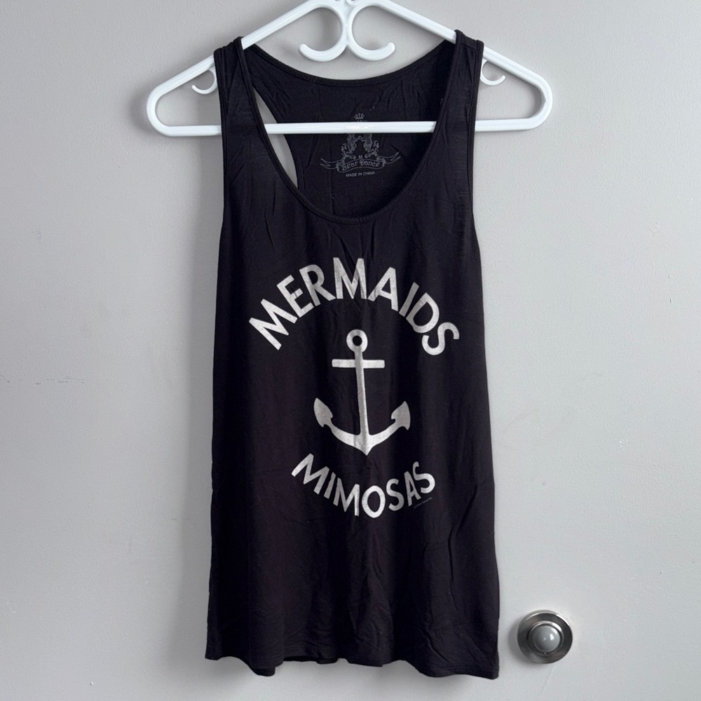 Bear Dance Racerback Tank with White Graphic